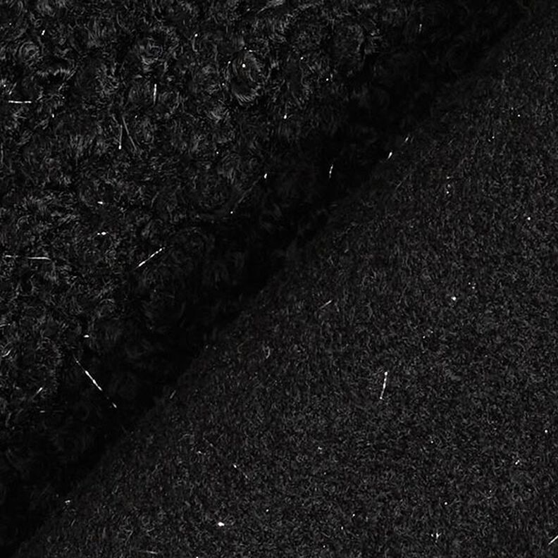 Fili lucidi lavorati a maglia bouclé – nero,  image number 3