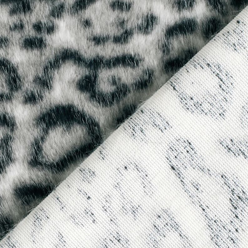 ecopelliccia leopardo delle nevi – argento/antracite,  image number 4