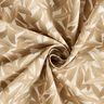 tessuto arredo mezzo panama Mare di foglie – bianco lana/marrone chiaro,  thumbnail number 3