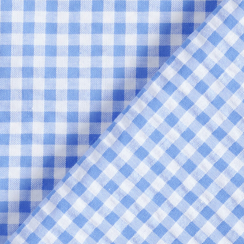 seersucker misto cotone, quadretti Vichy – azzurro,  image number 4