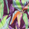 satin di cotone Foglie in stampa digitale | Poppy Fabrics – melanzana/verde chiaro,  thumbnail number 2