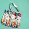 borse taglio di tessuto tessuti canvas Pennellate colorate – bianco,  thumbnail number 7