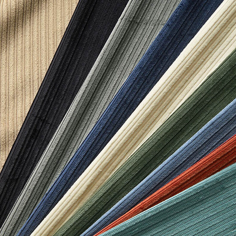 Velluto a coste fantasia largo e stretto – grigio,  image number 4