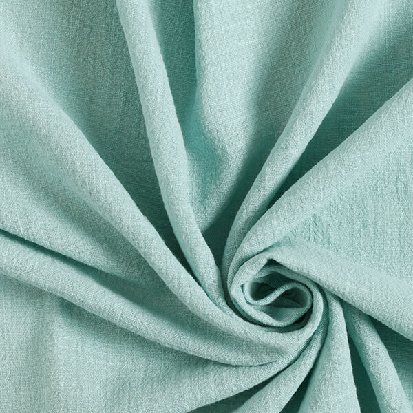 tessuto in cotone effetto lino – verde menta,  image number 1