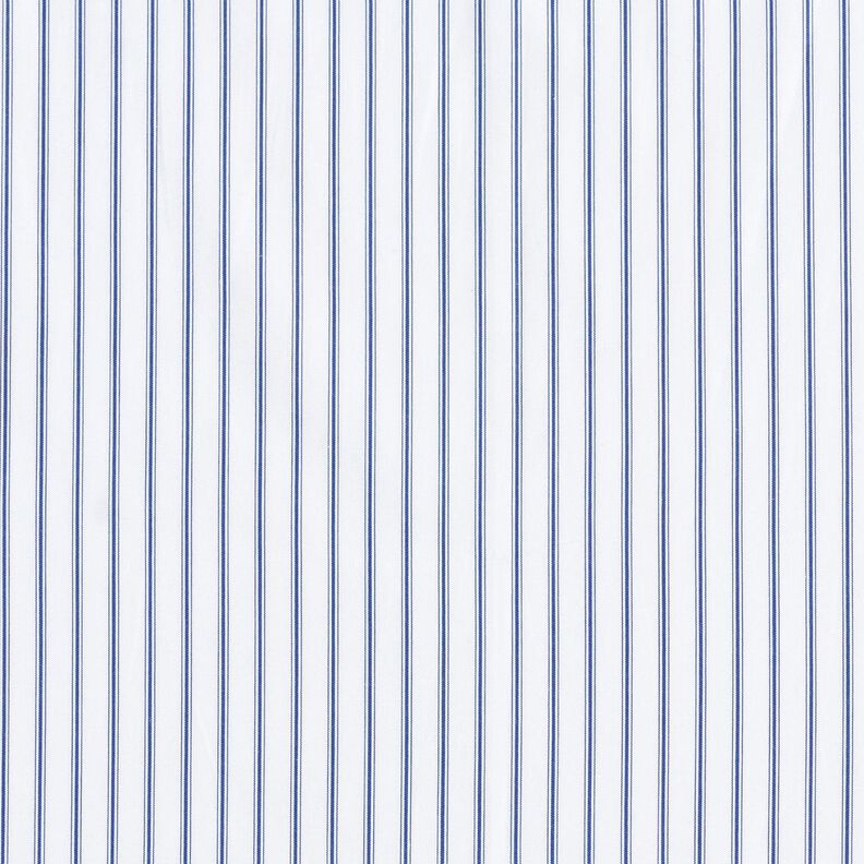 Tessuto in cotone a righe sottili – bianco/blu marino,  image number 1