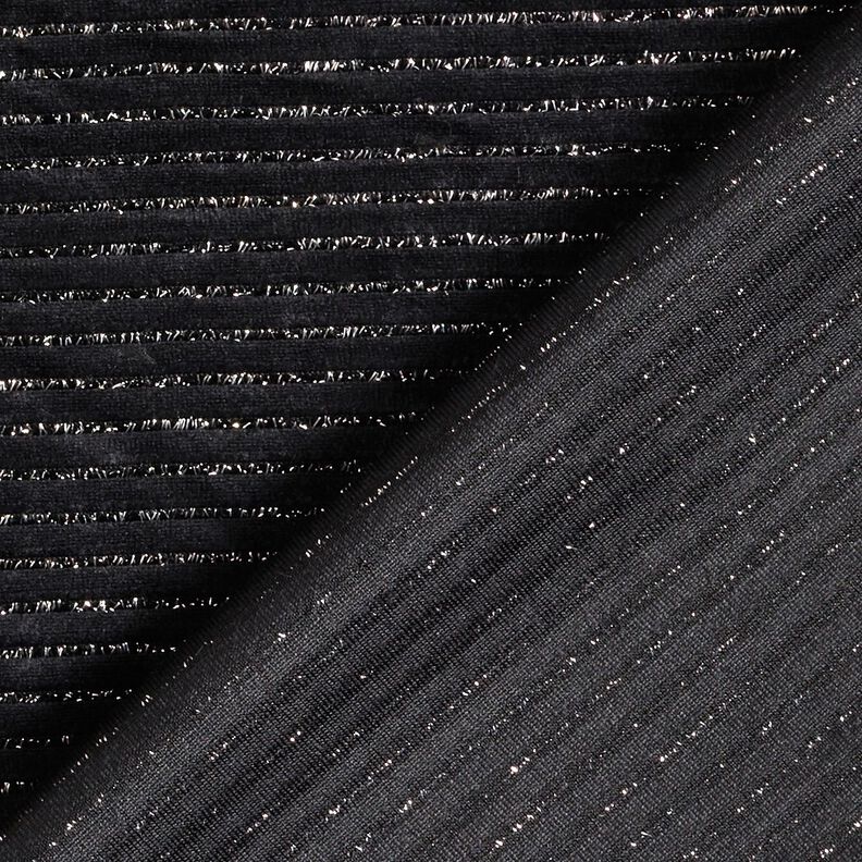 vellutino nicki righe glitter – nero/argento effetto metallizzato, image number 4