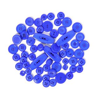 Assortimento di bottoni [55 pezzi] - BLU REALE, 