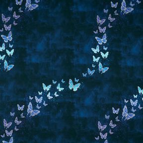 jersey di cotone Farfalle con sfumature di colori | Glitzerpüppi – blu notte, 