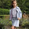 denim Misto cotone righe | Poppy Fabrics – colore blu jeans/bianco lana,  thumbnail number 5
