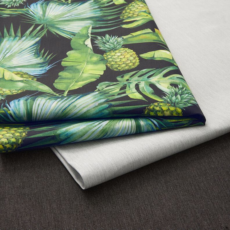 tessuti da esterni tessuti canvas ananas – verde erba/nero,  image number 5
