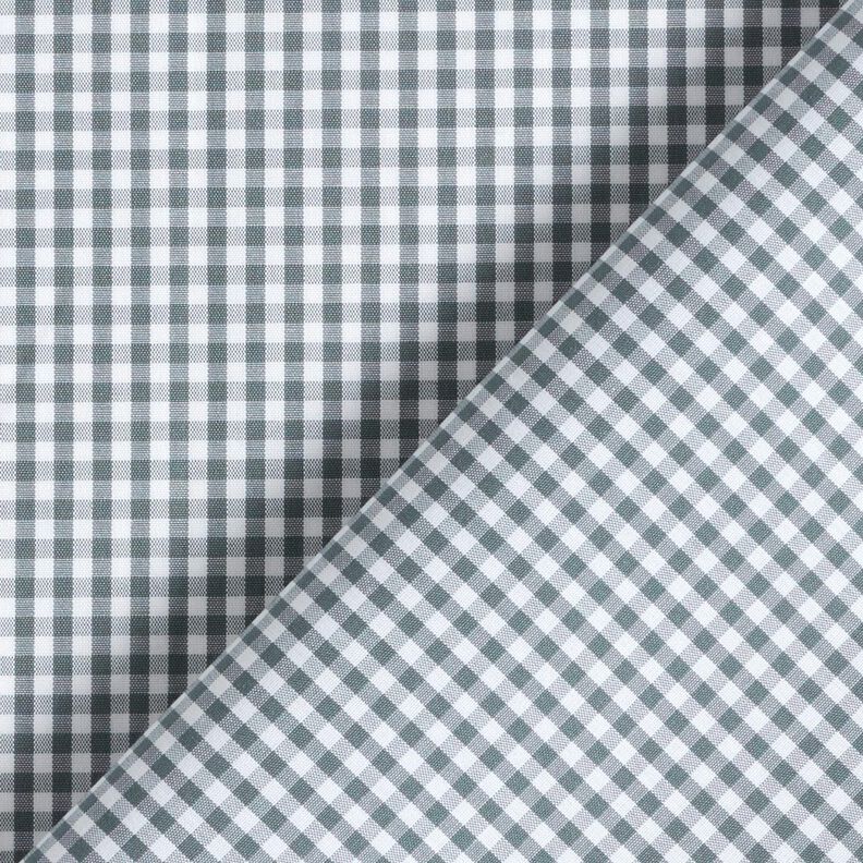 Popeline di cotone a quadretti Vichy – grigio/bianco,  image number 4