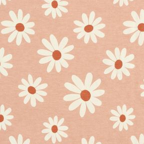 Misto cotone jersey fiorellini – rosa antico chiaro, 