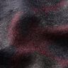 tessuto per cappotti misto lana Camouflage – nero/rosso merlot,  thumbnail number 2