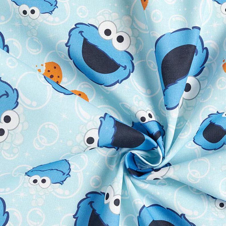 tessuto arredo cretonne, Cookie Monster | CPLG – azzurro baby/blu reale,  image number 3