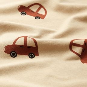 French terry, felpa estiva Grandi auto retr&ograve; &ndash; crema, 