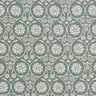 tessuto in cotone cretonne Fiori e tralci – canna palustre/bianco,  thumbnail number 1