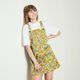 tessuto in cotone stretch, fiori acquerello – giallo chiaro,  thumbnail number 5