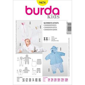 Completino baby: Tutina / giacchina…, Burda 9478, 