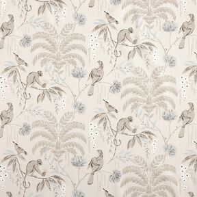 tessuto arredo satin di cotone Giungla tropicale – anacardo, 