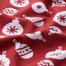 jersey di cotone, palline dell'albero di Natale – rosso carminio,  thumbnail number 2