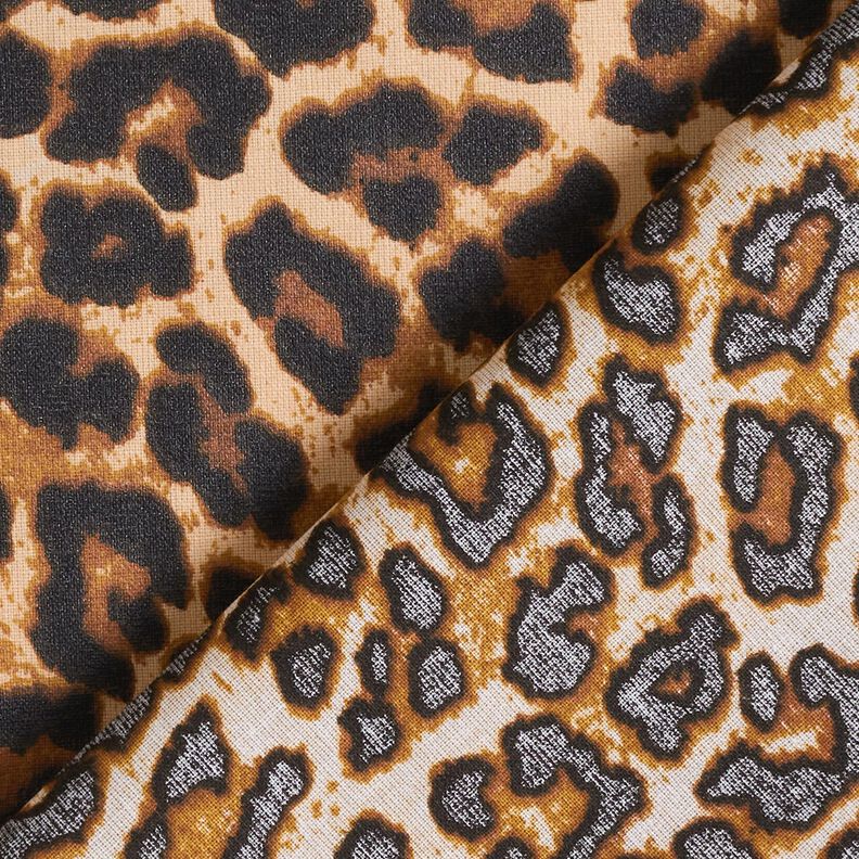 cotone rivestito Raffinato motivo leopardato – marrone/nero,  image number 4
