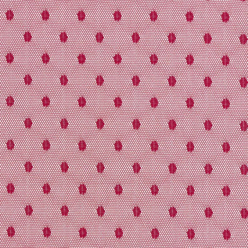 Tessuto a rete soft a pois – rosso scuro,  image number 1