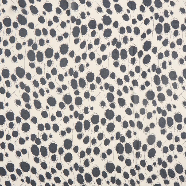 Cerchi astratti in chiffon – bianco/nero,  image number 1