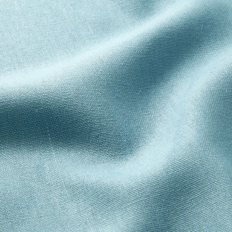 Tessuto in puro lino pesante tinta unita – azzurro,  image number 2