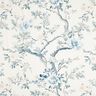 tessuto arredo mezzo panama Rami dipinti – bianco/grigio blu,  thumbnail number 1