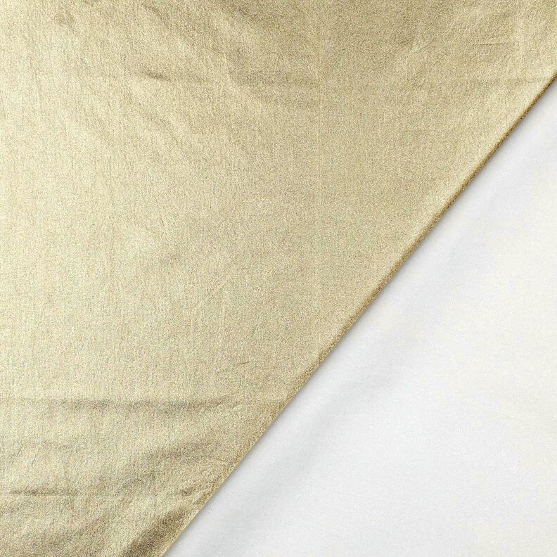 popeline di cotone rifinitura con lamina tinta unita – oro effetto metallizzato,  image number 3