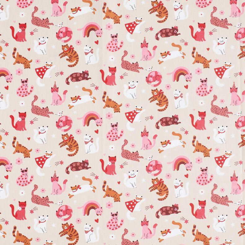 cotone rivestito Giocosi micetti – rosé, image number 1