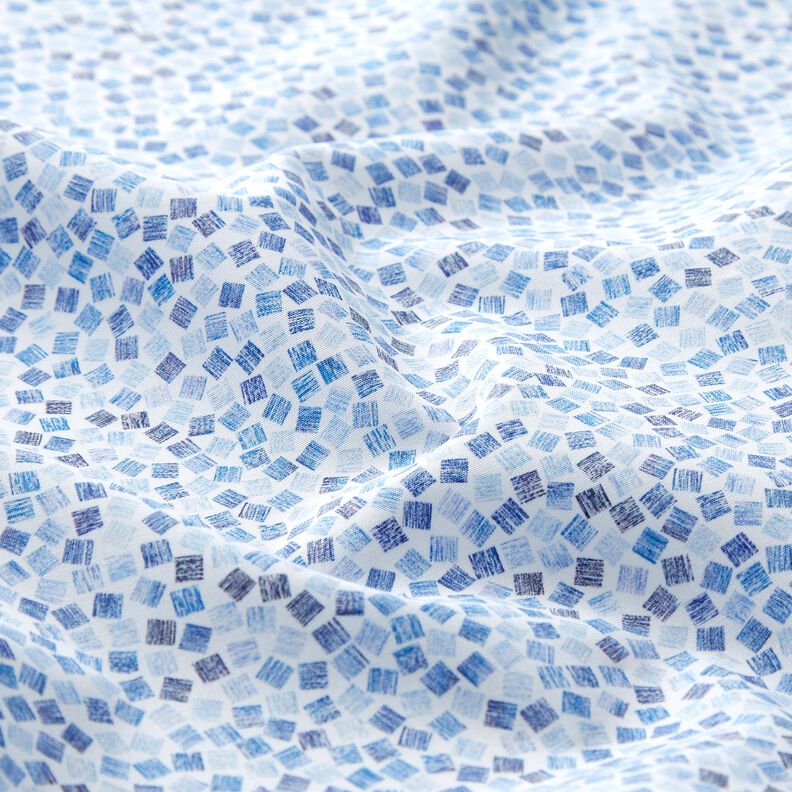 popeline Cubi astratti – bianco/blu reale,  image number 2