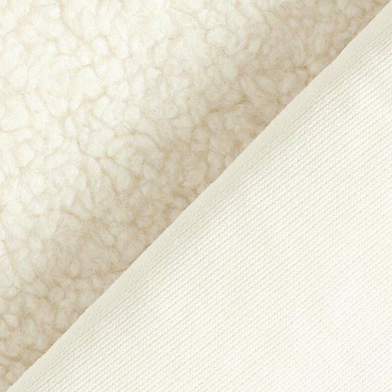 tessuto da tappezzeria pelliccia sintetica Teddy – bianco lana,  image number 3
