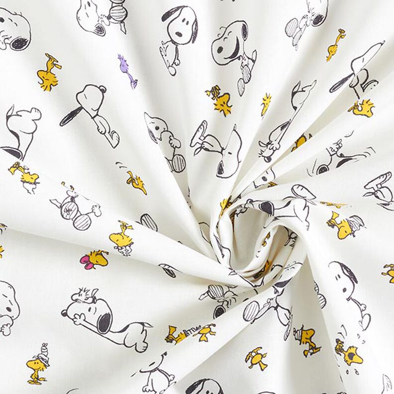 popeline di cotone, tessuto oggetto di licenza, Snoopy & Woodstock | Peanuts ™ – bianco,  image number 3