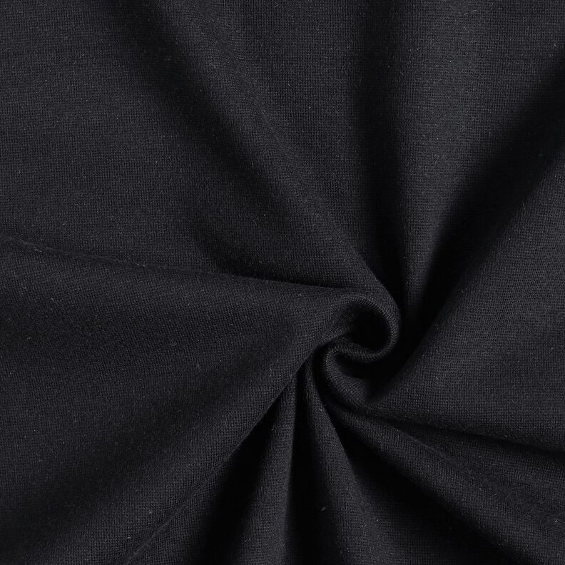 GOTS tessuto per bordi e polsini in cotone | Tula – nero,  image number 1