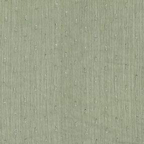 Chiffon Dobby gessato metallizzato – canna palustre/argento effetto metallizzato, 
