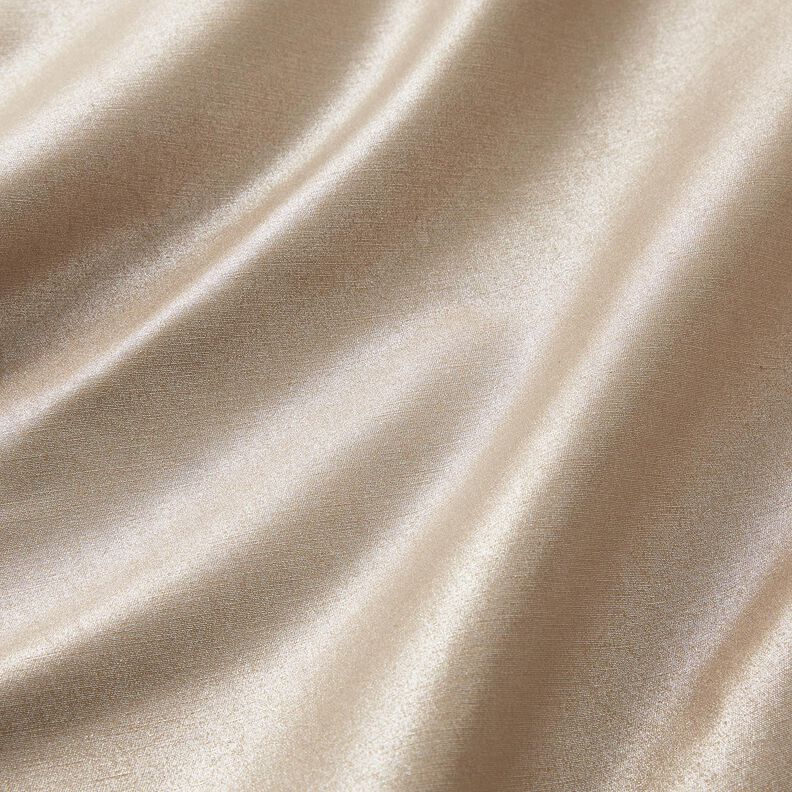 Tessuto per pantaloni elasticizzato brillante – oro effetto metallizzato/beige,  image number 2