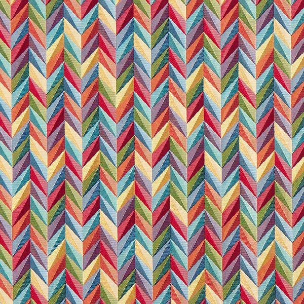 tessuto arredo gobelin motivo zig-zag colorato – giallo chiaro, image number 1