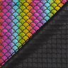 jersey laminato Arcobaleno di scaglie di sirena – nero/mix di colori,  thumbnail number 4