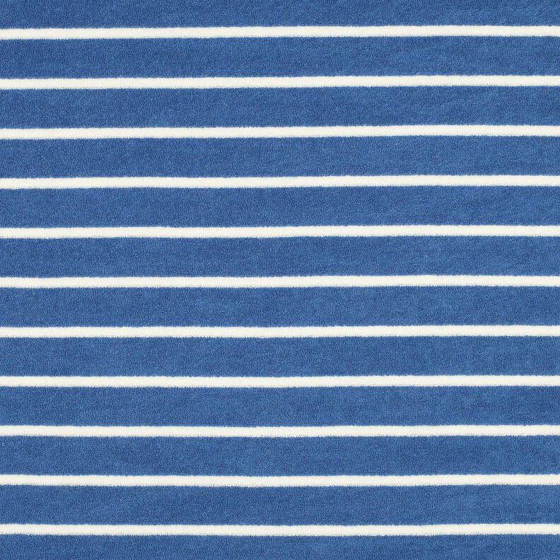Maglia in spugna righe – blu brillante/avorio,  image number 1