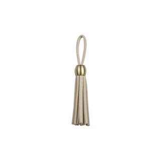 Nappa in pelle con perla dorata [5,5cm] – beige, 