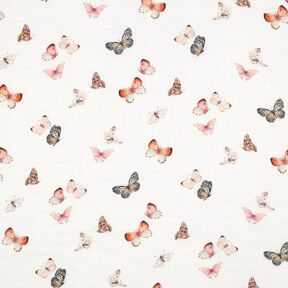 mussolina / tessuto doppio increspato Grazione farfalle stampa digitale | Poppy Fabrics –, 