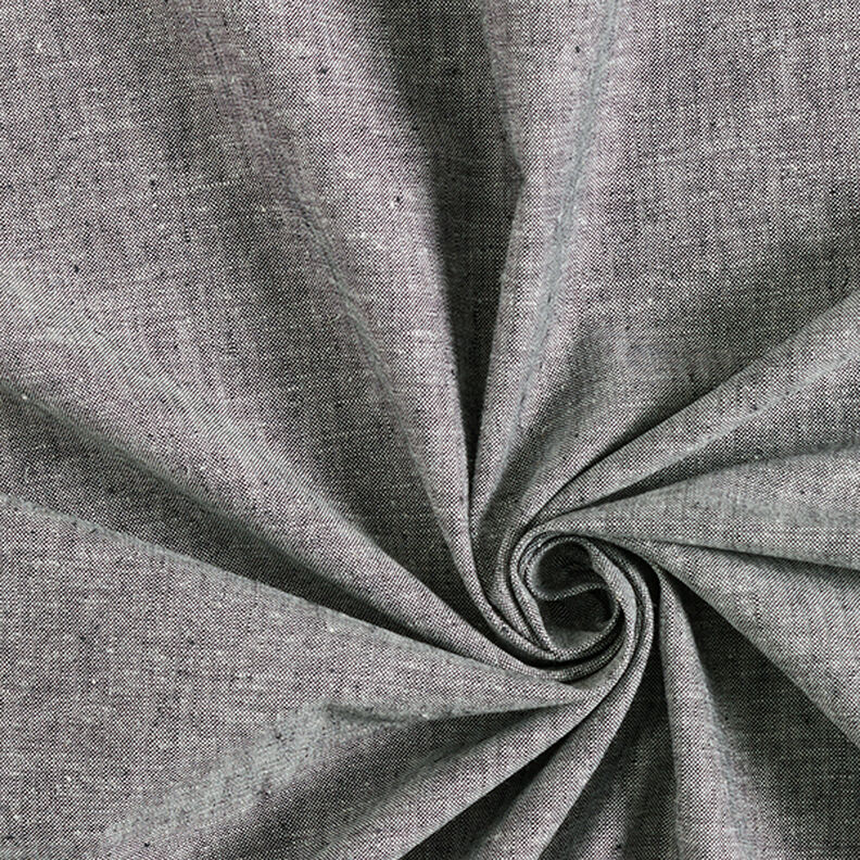 lino-cotone mélange – nero,  image number 1