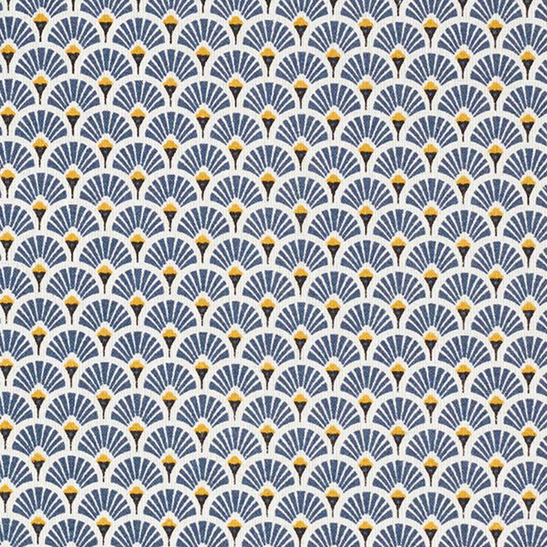 Cotone laminato Piccoli ventagli – colore blu jeans,  image number 1