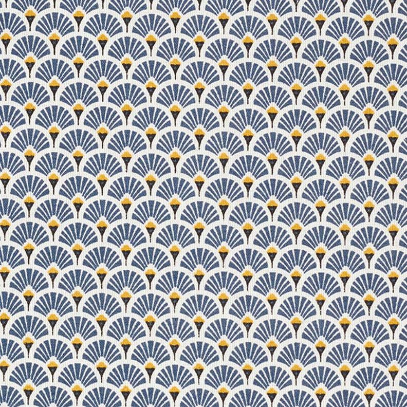 Cotone laminato Piccoli ventagli – colore blu jeans,  image number 1