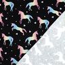 jersey di cotone Unicorni arcobaleno stampa digitale | Poppy Fabrics – nero,  thumbnail number 4
