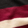 Tessuto in maglia a righe larghe – rosso Bordeaux/beige,  thumbnail number 3