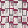 Tessuto in maglia con motivo grafico glitterato – bacca/bianco,  thumbnail number 1