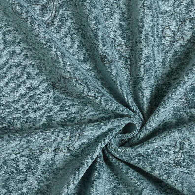 Maglia in spugna Dinosauri – blu colomba,  image number 3