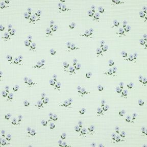 mussolina / tessuto doppio increspato fiorellini | Poppy Fabrics – menta chiaro, 